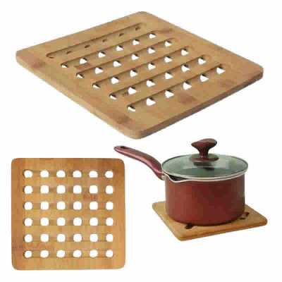 Bambusová podložka pod hrnce 18x18cm Obrázok pre Bambusová podložka pod hrnce 18x18cm