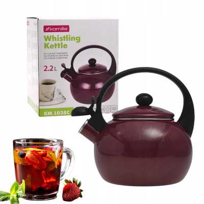 Čajník smaltovaný červený 2,2l Obrázok pre Čajník smaltovaný červený 2,2l