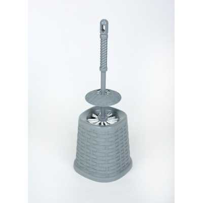 WC kefa umelý ratan, plast, sivá Obrázok pre WC kefa umelý ratan, plast, sivá