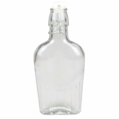 fľaša sklenená do domácnosťi s klipom na zatváranie
