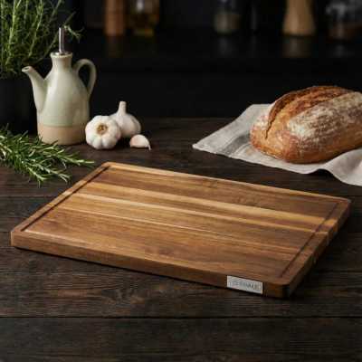 Drevená akáciová doska na krájanie 35,5 x 50,8 x 3 cm Obrázok pre Drevená akáciová doska na krájanie 35,5 x 50,8 x 3 cm