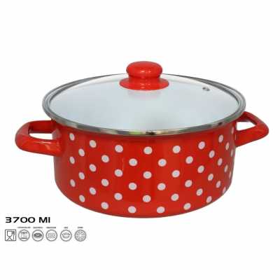 Kastrol smaltovaný s pokrievkou 3,7l 24x 10,8 cm JAEN Obrázok pre Kastrol smaltovaný s pokrievkou 3,7l 24x 10,8 cm JAEN