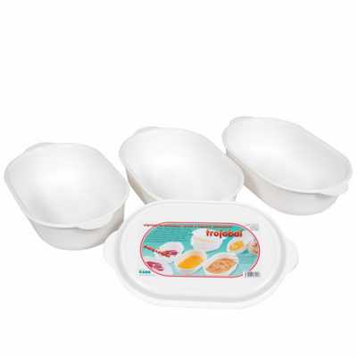 Misky na obaľovanie s poklopom, balenie 3ks Obrázok pre Misky na obaľovanie s poklopom, balenie 3ks