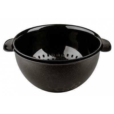 Praktický cedník s miskou 3l - sada čiernej misky + čierneho cedníka Obrázok pre Praktický cedník s miskou 3l - sada čiernej misky + čierneho cedníka