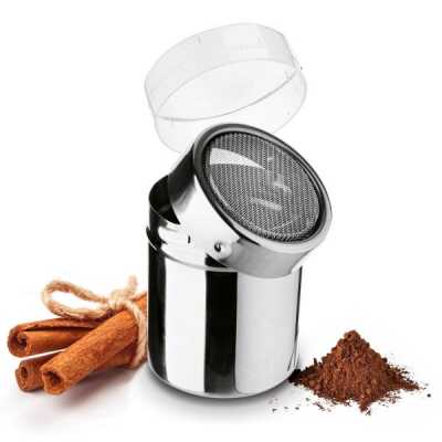 Nádoba na posypávanie z nerezu so sitkom 300ml Obrázok pre Nádoba na posypávanie z nerezu so sitkom 300ml