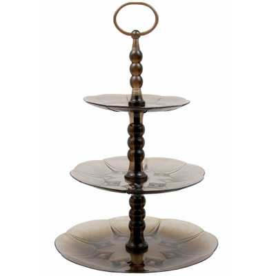 Stojan na koláče 3 poschodový plastový Obrázok pre Stojan na koláče 3 poschodový plastový