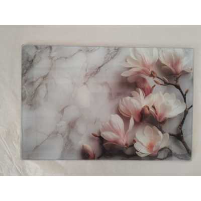 Sklenená krájacia doska 25 x 35 cm – magnólia Obrázok pre Sklenená krájacia doska 25 x 35 cm – magnólia