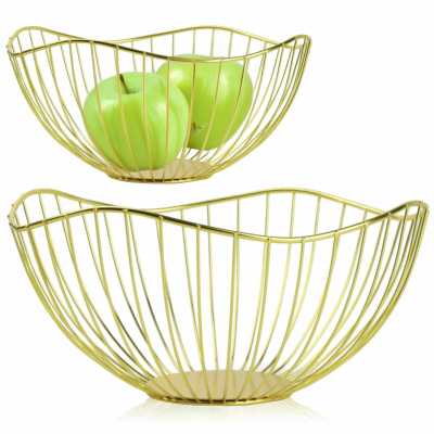 Zlatý košík na ovocie 20 x 12 cm Obrázok pre Zlatý košík na ovocie 20 x 12 cm