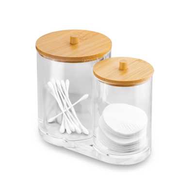 Dvojitý organizér na vatové tampóny 15,3 x 8,5 cm Obrázok pre Dvojitý organizér na vatové tampóny 15,3 x 8,5 cm