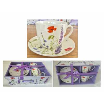 Darčeková sada 2 šálok s podšálkami – 260 ml POPPY Obrázok pre Darčeková sada 2 šálok s podšálkami – 260 ml POPPY