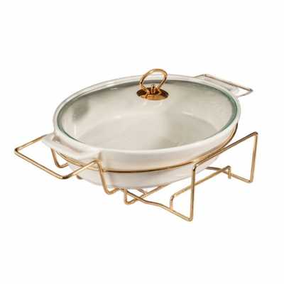 Keramická misa s ohrievačom 36,5 × 25,5 × 7 cm Obrázok pre Keramická misa s ohrievačom 36,5 × 25,5 × 7 cm