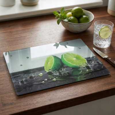 Sklenená krájacia doska 25 x 35 cm – limetka Obrázok pre Sklenená krájacia doska 25 x 35 cm – limetka