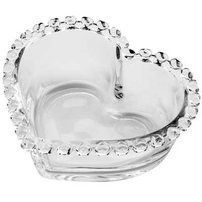 Miska sklenená LOVE srdce 13 cm Obrázok pre Miska sklenená LOVE srdce 13 cm