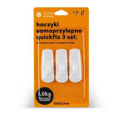 Háčik samolepiaci plastový 3ks Obrázok pre Háčik samolepiaci plastový 3ks